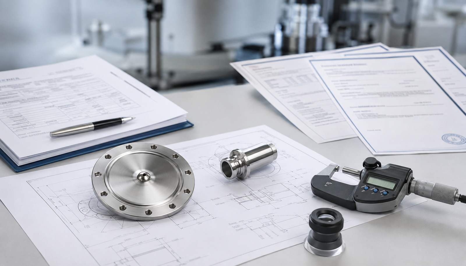 Illustrative engineering review and quality planning for precision components